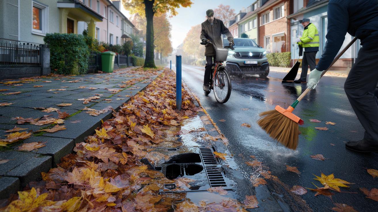 Achtung Hausbesitzer: Bei diesem Laub-Fehler vor der Tür drohen 10.000 Euro Strafe