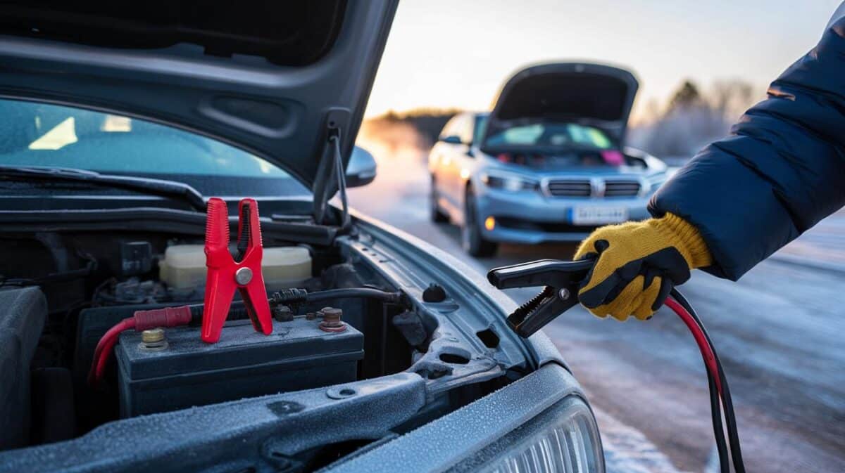 Autobatterie im Eiseskälte leer: Vorsicht beim Anschließen von Kabeln, nicht den Minuspol so verbinden