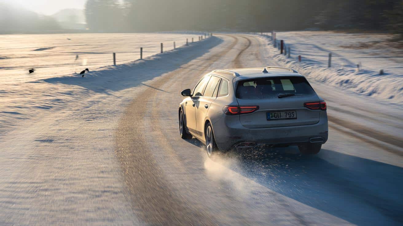 Bergabfahren im Schnee: Der Fehler, die Bremse zu betätigen und von der Straße abzukommen