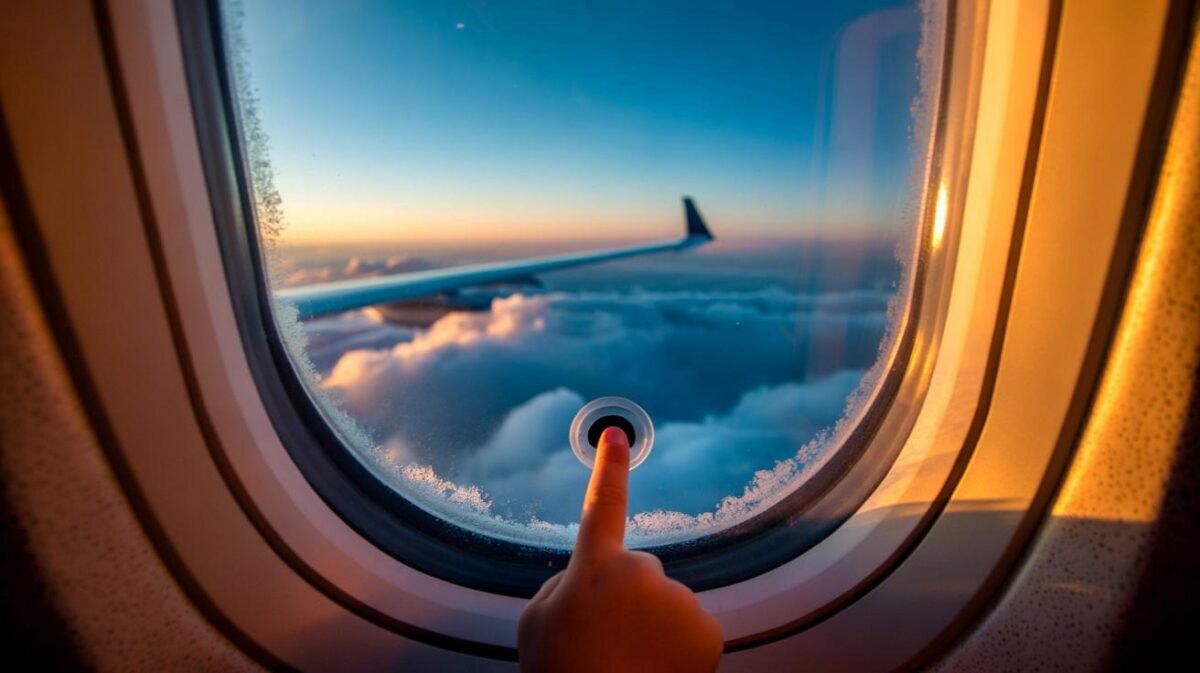 Das kleine Loch im Flugzeugfenster hat einen überraschenden Zweck