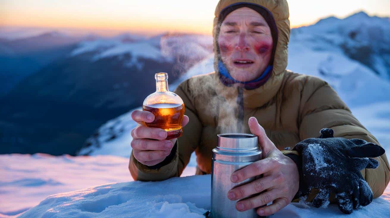 Der Mythos, dass Alkohol im Schnee wärmt: Warum Grappa das Risiko einer Unterkühlung erhöht