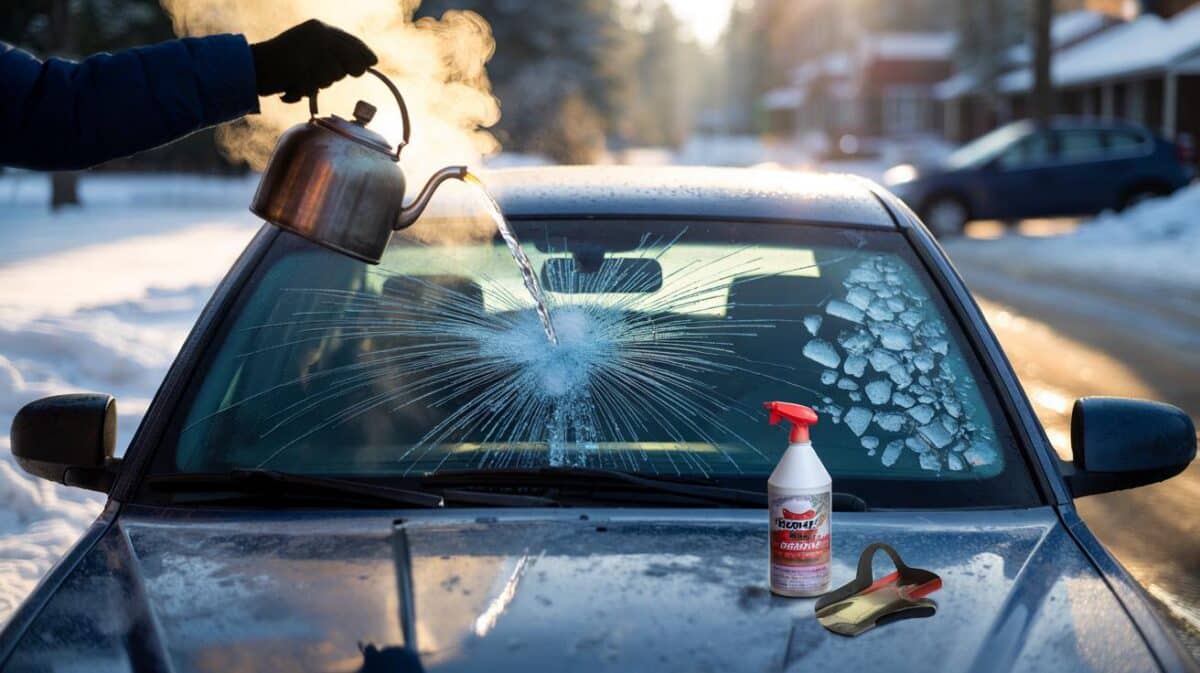 Enteisen mit heißem Wasser? Warum dieser "Trick" Ihre Scheibe explodieren lässt