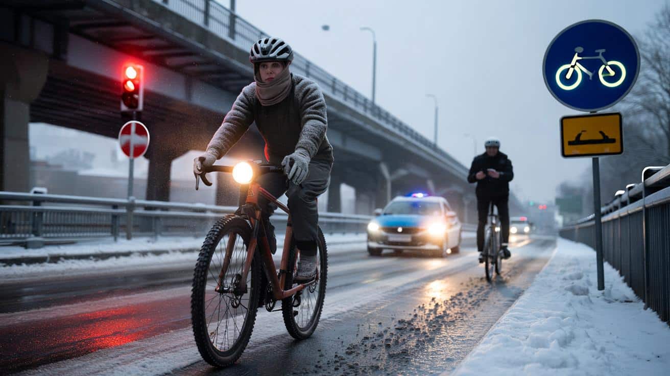 Fahrradfahren im Schnee: Wann es verboten ist und richtig teuer wird