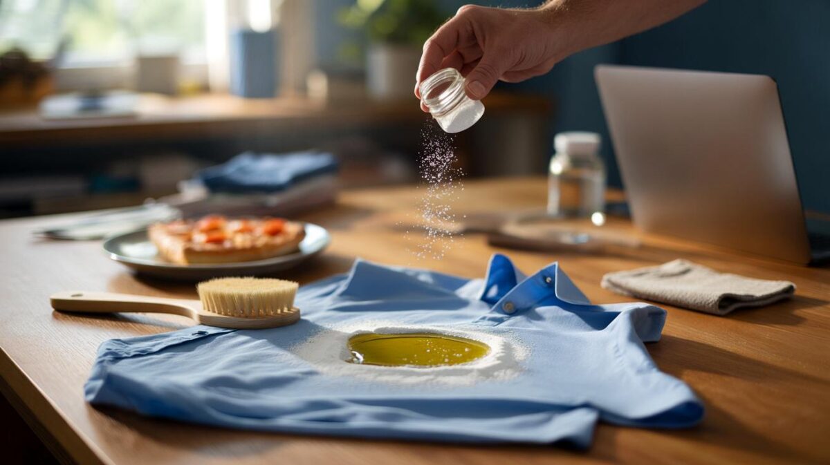 Fettflecken verschwinden mit diesem Hausmittel ganz ohne Waschen