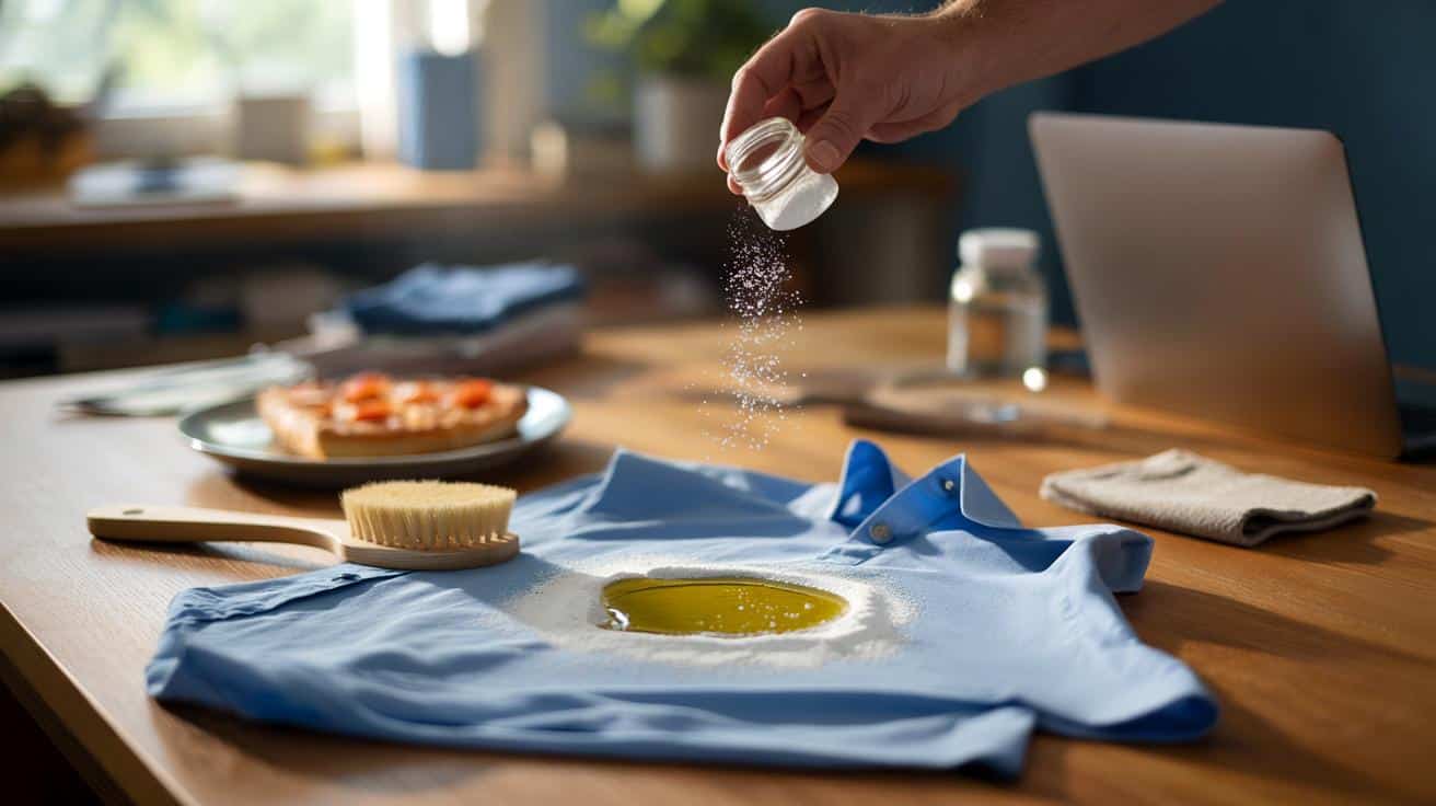 Fettflecken verschwinden mit diesem Hausmittel ganz ohne Waschen