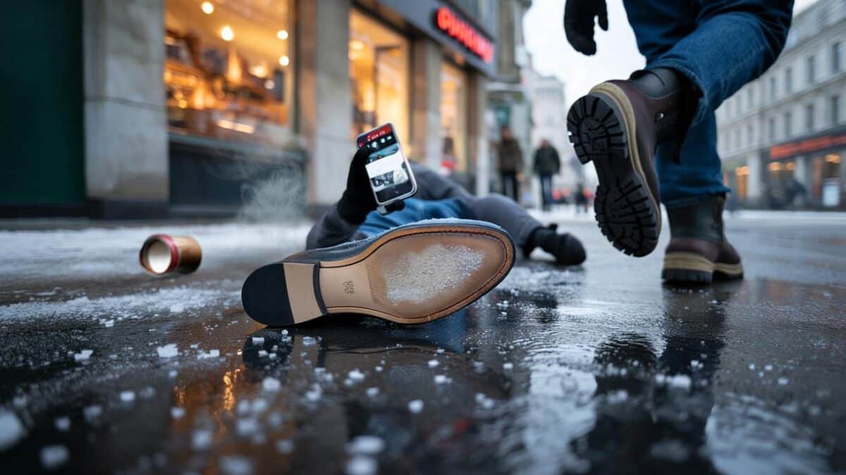 Glatteis-Unfall: Das Detail an Ihren Schuhen, das Sie den Versicherungsschutz kostet