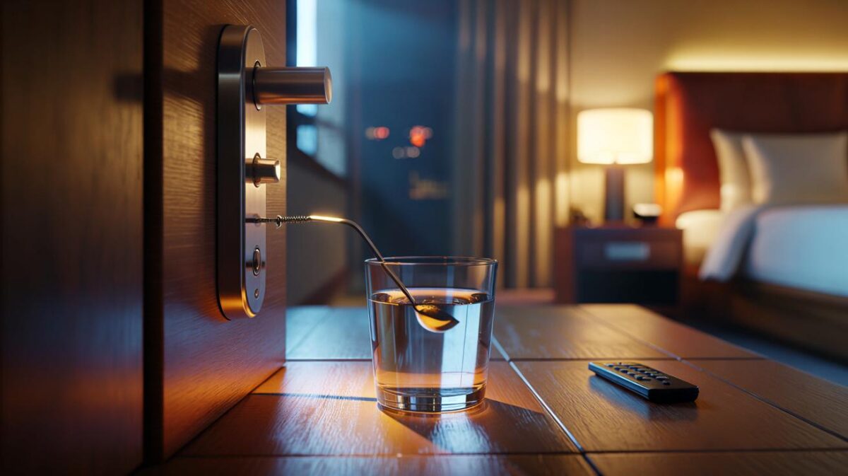 Hotel-Trick: Glas an der Türklinke schützt Sie nachts