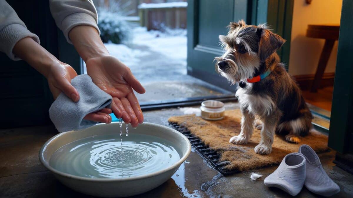 Hunde und Streusalz: Warum Sie ihre Pfoten sofort nach der Rückkehr reinigen sollten (Verätzungsgefahr)