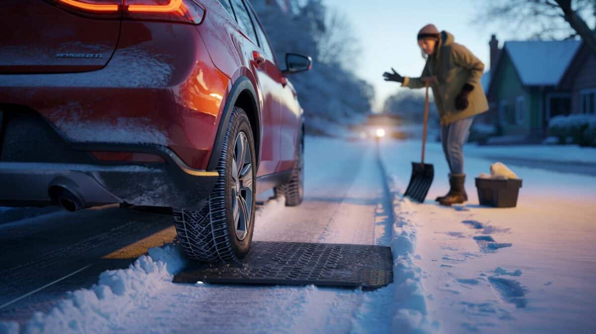 Im Schnee festgefahren? Der Fußmatten-Trick befreit Ihr Auto in Sekunden