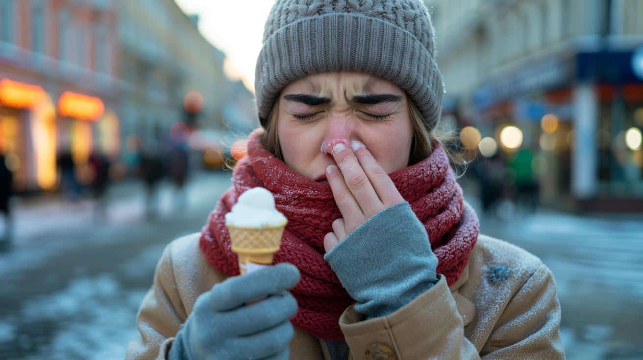 Kopfschmerzen durch Eiscreme beim Einatmen kalter Luft? So schützen Sie Ihre Nebenhöhlen