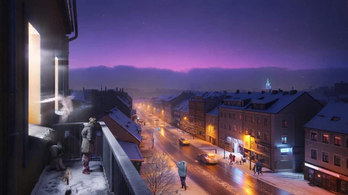 Lila Himmel vor dem Schnee? Das steckt hinter dem unheimlichen Wetter-Phänomen