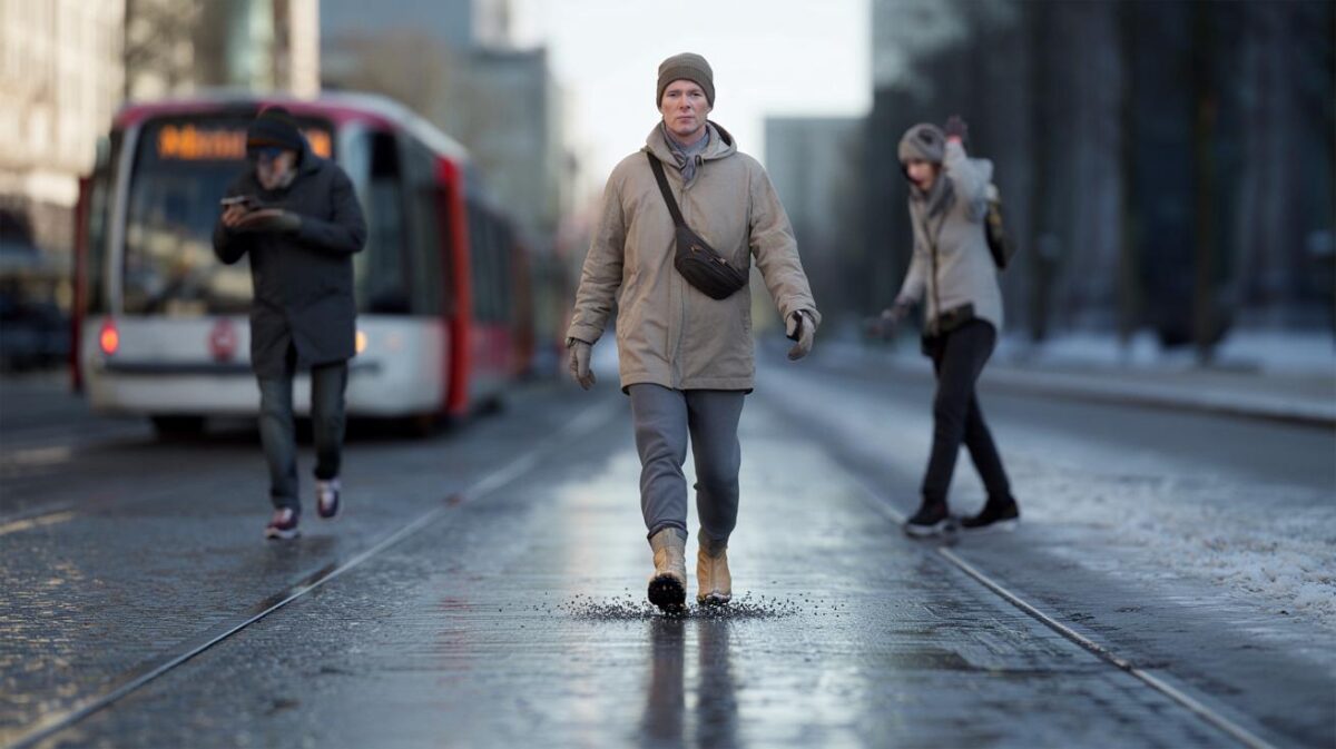 Rutschfest auf Eis laufen: Die „Pinguin“-Technik, die Ihre Oberschenkel und Ihr Becken schont