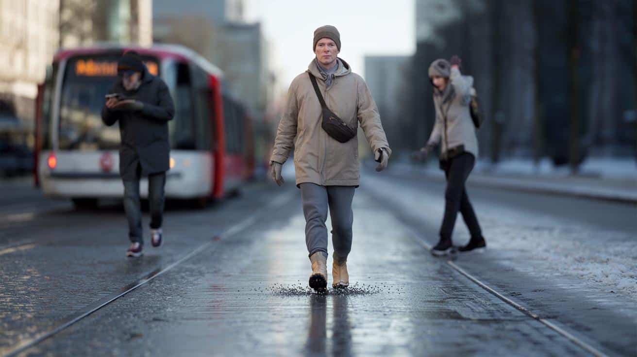 Rutschfest auf Eis laufen: Die „Pinguin“-Technik, die Ihre Oberschenkel und Ihr Becken schont