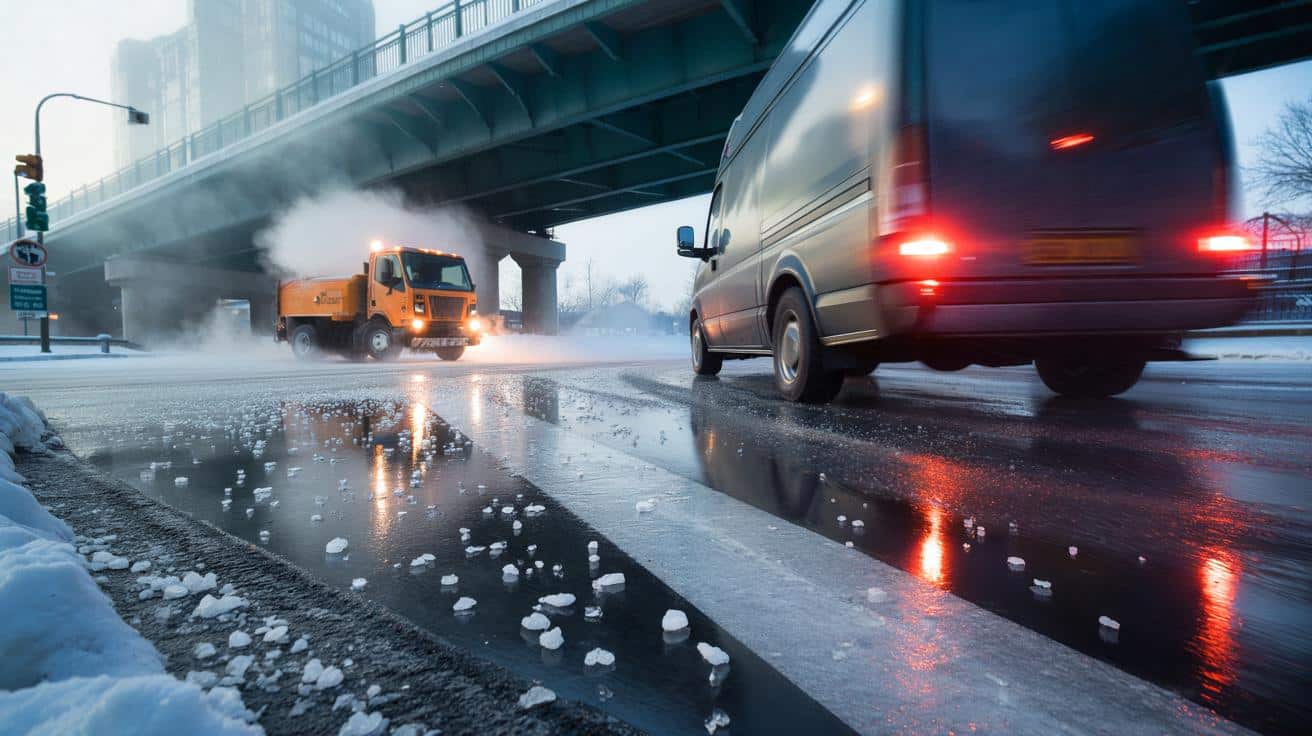 Salz wirkt nicht mehr: Ab dieser Temperatur bleibt die Straße trotz Streuen glatt