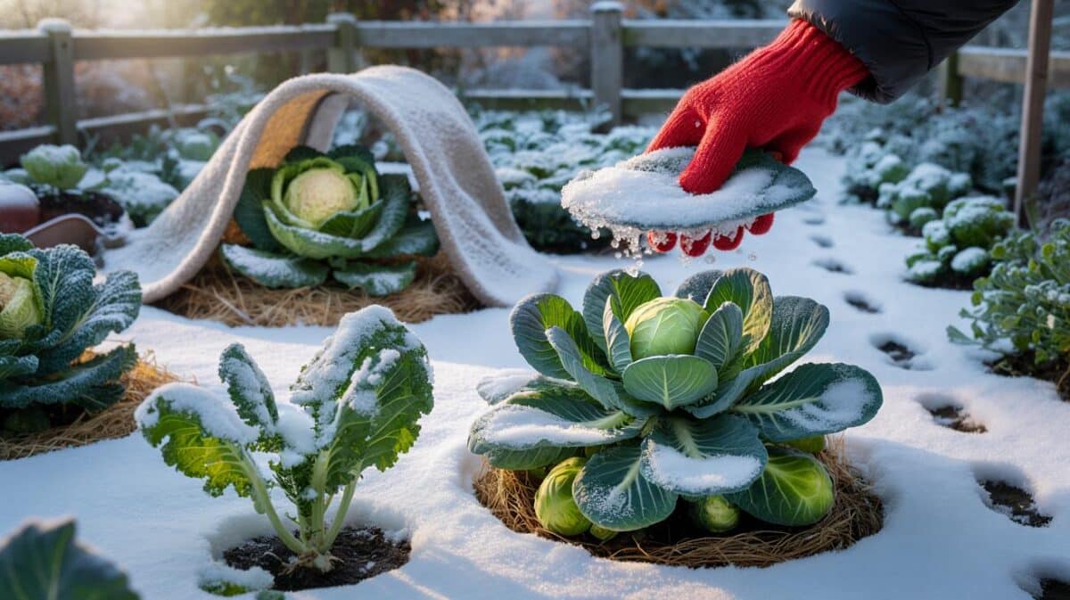 Schnee auf dem Wintergemüse: Isoliert er den Kohl oder tötet er ihn?