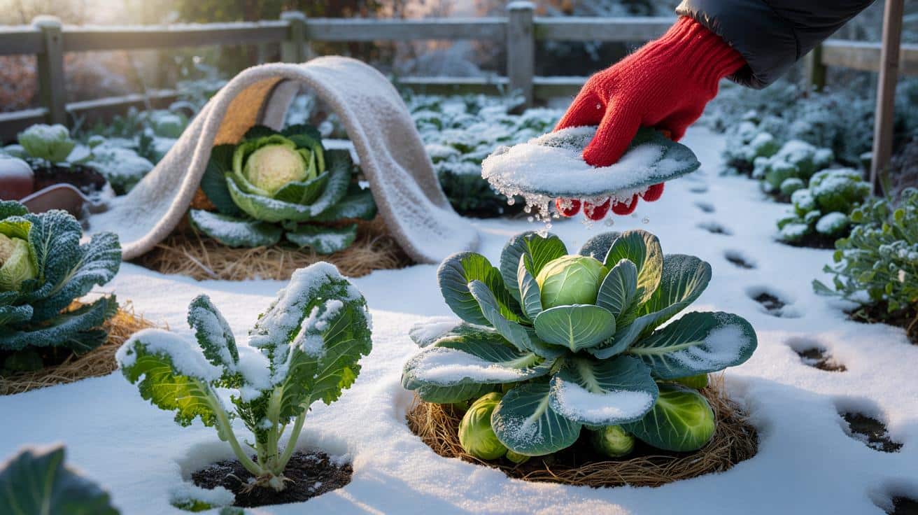 Schnee auf dem Wintergemüse: Isoliert er den Kohl oder tötet er ihn?