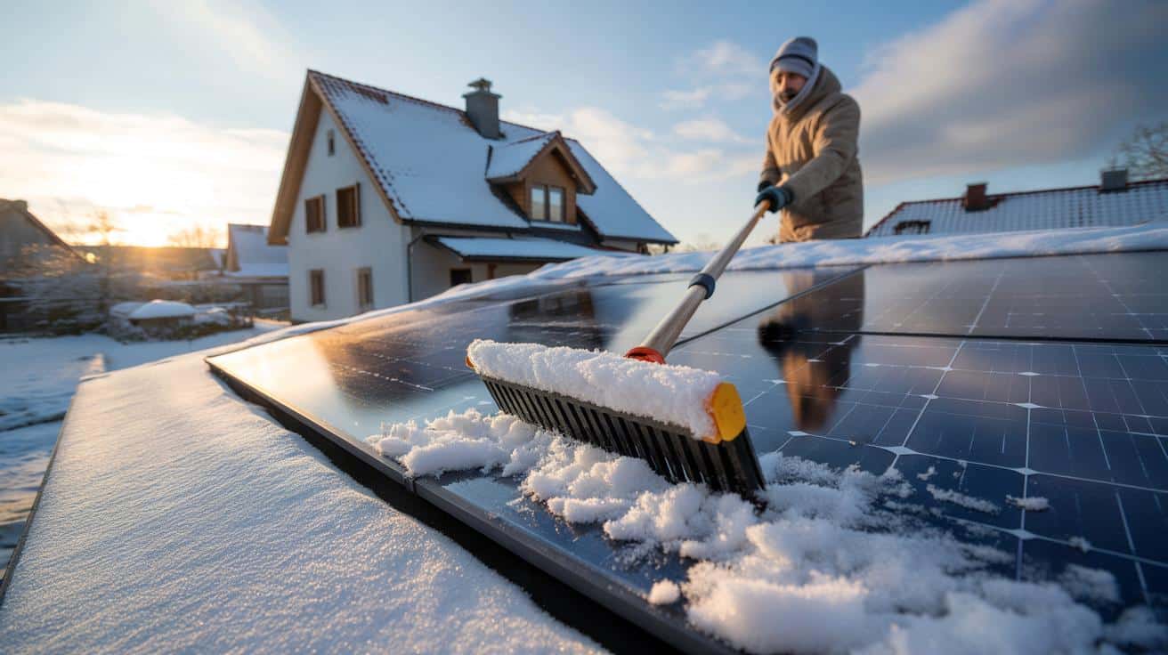 Schnee auf Solarpanels: Runter damit oder warten? Die Antwort spart bares Geld