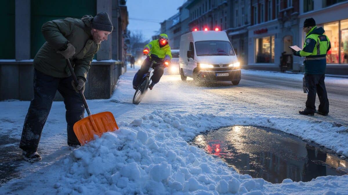 Schnee einfach auf die Straße schippen? Das kann Sie ein Vermögen kosten