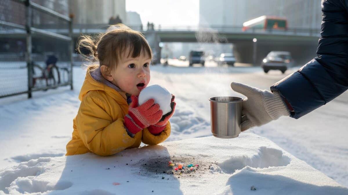 Schnee essen? Warum das für Stadtkinder gefährlicher ist, als Eltern denken