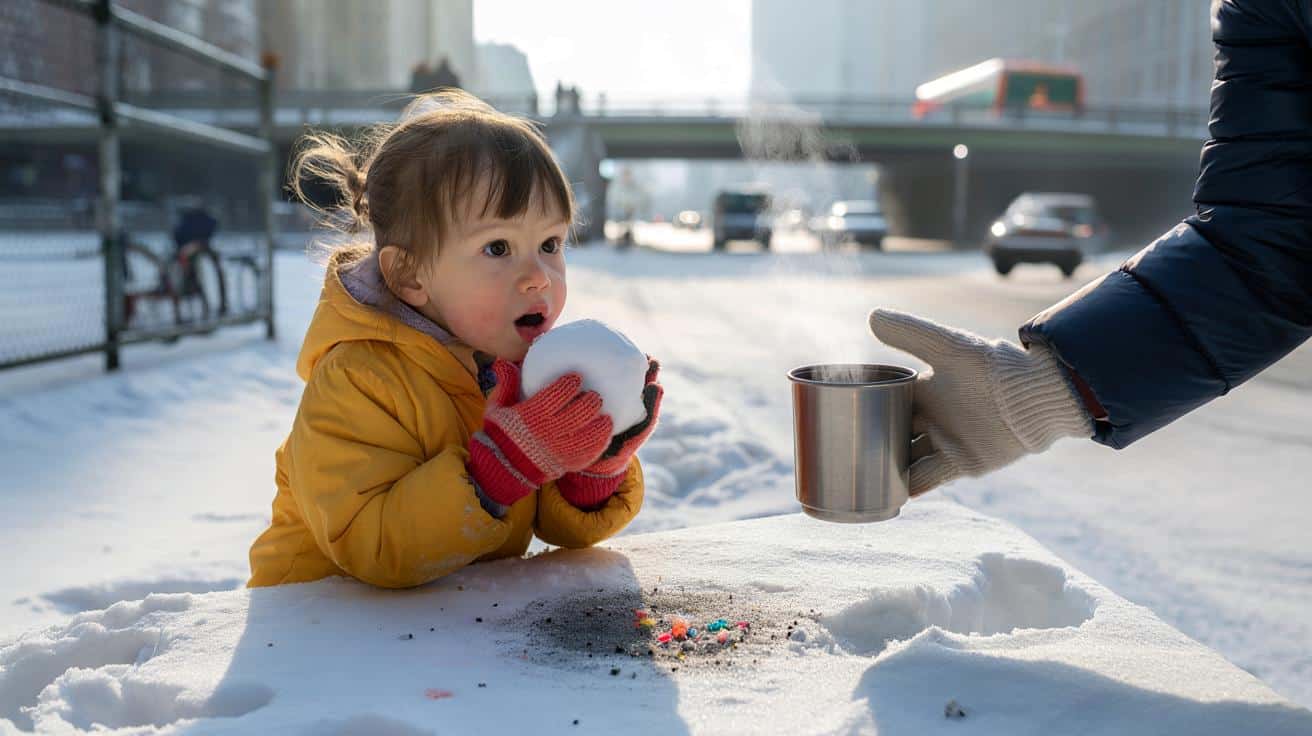 Schnee essen? Warum das für Stadtkinder gefährlicher ist, als Eltern denken
