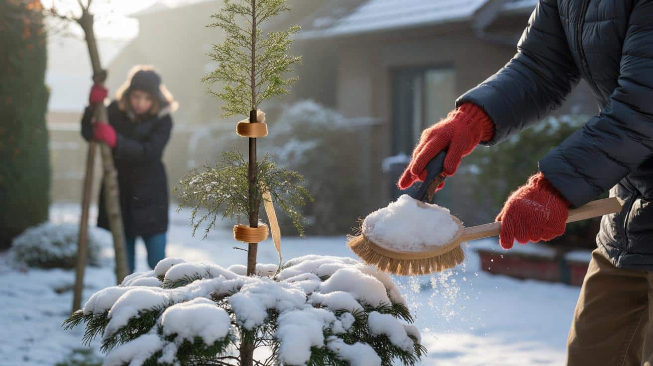 Schneelast im Garten: Bitte nicht schütteln! So retten Sie Ihre Bäume wirklich