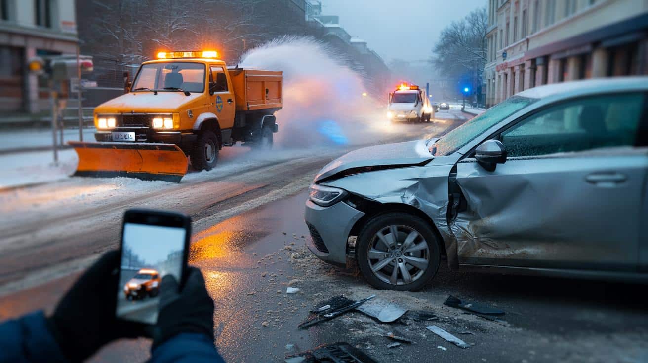 Schneepflug rammt Auto: Wer zahlt den Schaden im Schneesturm wirklich?