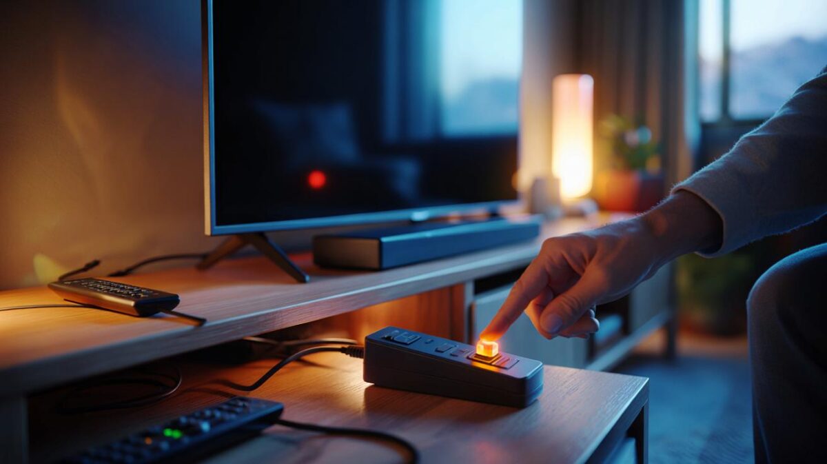 Sollte ich den Fernseher über die Steckdosenleiste abschalten?