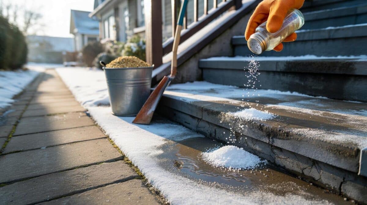 Speisesalz statt Streusalz? Warum Sie damit Ihre eigene Einfahrt zerstören