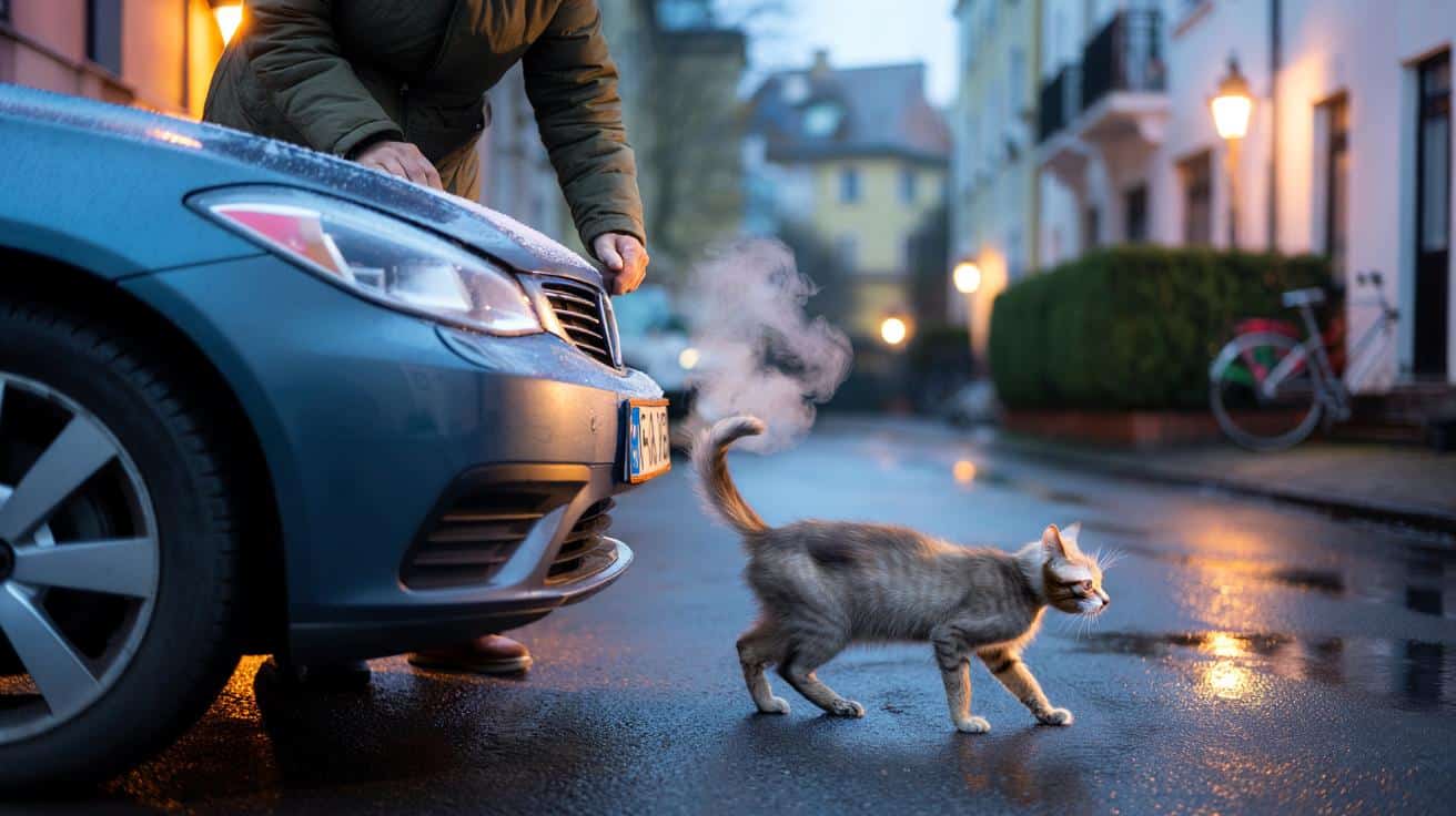 Streunende Katzen unter Autos: Warum Sie immer zweimal auf die Motorhaube klopfen sollten, bevor Sie das Auto starten