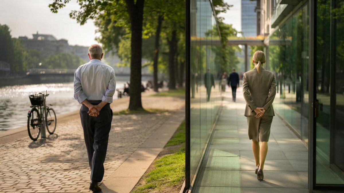 Was das Gehen mit den Händen hinter dem Rücken bedeutet (Version alternative)